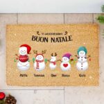 Miniatura di Zerbino di Natale Pupazzo di Neve con Nomi personalizzato