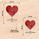 Miniatura di Targa Mappa dell’Amore con Posizione e Testi personalizzata