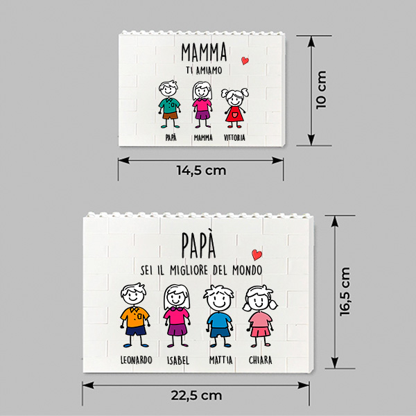 Puzzle di Blocchi con Omini e Testo Personalizzato