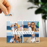 Puzzle di Blocchi Mamma Collage con Quattro Foto personalizzato Miniatura di Puzzle di Blocchi Mamma Collage con Quattro Foto personalizzato