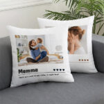 Cuscino Cuori con Foto e Data personalizzato Miniatura di Cuscino Cuori con Foto e Data personalizzato