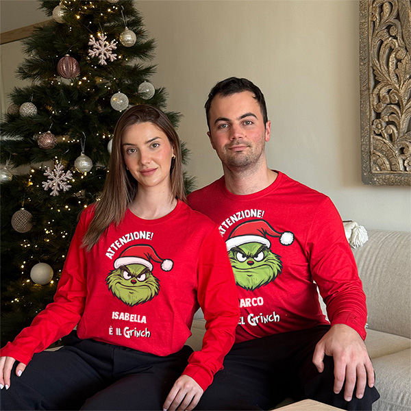 Pigiama del Grinch con nome personalizzato