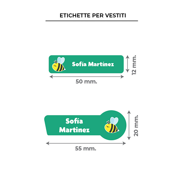 Etichette Tessili Termoadesive per Abbigliamento per Bambini personalizzate
