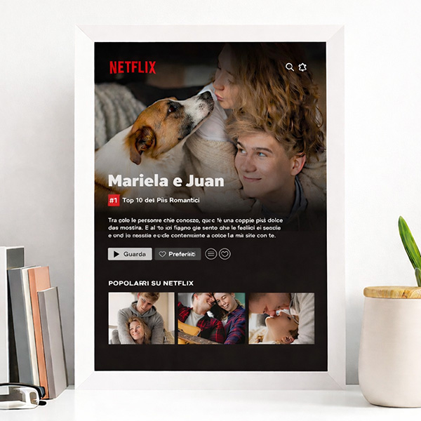 Poster Design Netflix con Nomi e Testo personalizzati