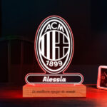 Lampada Scudo AC Milan personalizzata Miniatura di Lampada Scudo AC Milan personalizzata