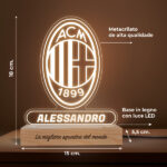 Miniatura di Lampada Scudo AC Milan personalizzata