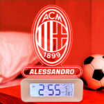 Sveglia con Luce Scudo AC Milan personalizzata Miniatura di Sveglia con Luce Scudo AC Milan personalizzata