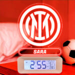 Sveglia con Luce Scudo Inter di Milano personalizzata Miniatura di Sveglia con Luce Scudo Inter di Milano personalizzata