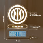 Miniatura di Sveglia con Luce Scudo Inter di Milano personalizzata