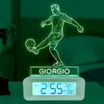 Sveglia con Luce Giocatore di Calcio personalizzato Miniatura di Sveglia con Luce Giocatore di Calcio personalizzato