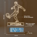 Miniatura di Sveglia con Luce Giocatore di Calcio personalizzato