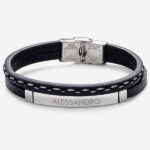 Bracciale Doppio da Uomo con Testo personalizzato Miniatura di Bracciale Doppio da Uomo con Testo personalizzato