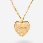 Miniatura di Collana Cuore con Brillanti e Testo personalizzato