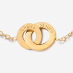 Bracciale da Donna con Cerchi Incrociati con Nomi personalizzati Miniatura di Bracciale da Donna con Cerchi Incrociati con Nomi personalizzati
