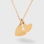 Collana Cuori con Testo personalizzato Miniatura di Collana Cuori con Testo personalizzato