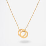 Collana con Anelli Intrecciati con Testo personalizzato Miniatura di Collana con Anelli Intrecciati con Testo personalizzato
