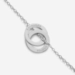 Miniatura di Collana con Anelli Intrecciati con Testo personalizzato