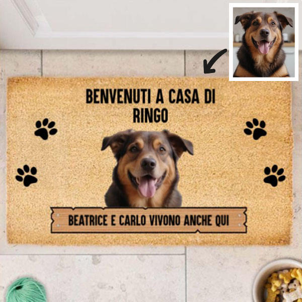 Zerbino Benvenuti a Casa con Nome dell’Animale domestico personalizzato