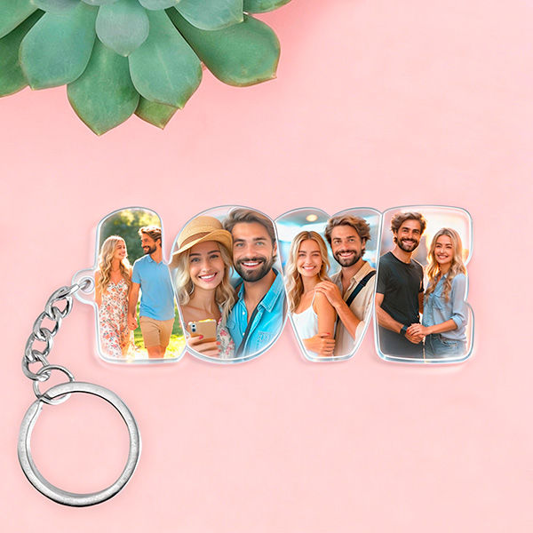 Portachiavi LOVE con Foto personalizzate