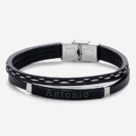 Miniatura di Bracciale Doppio da Uomo con Testo personalizzato