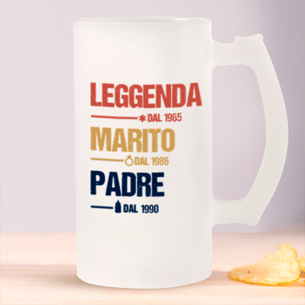 Boccale da Birra Leggenda personalizzato