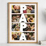 Poster Papà Verticale con Foto Personalizzate Miniatura di Poster Papà Verticale con Foto Personalizzate