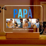 Lampada Papà multicolore personalizzata Miniatura di Lampada Papà multicolore personalizzata