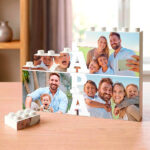 Miniatura di Puzzle di Blocchi Papà Verticale con Foto Personalizzate