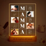 Lampada Mamma con Quattro Foto e Silhouette personalizzata Miniatura di Lampada Mamma con Quattro Foto e Silhouette personalizzata