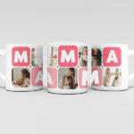 Miniatura di Tazza Mamma Cubi Cuore con Cinque Foto personalizzata