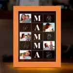 Miniatura di Lampada Mamma con Quattro Foto e Silhouette personalizzata