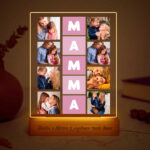Miniatura di Lampada Cubi Rosa Mamma con Otto Foto personalizzata