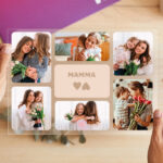 Targa Mamma personalizzata con sei foto Miniatura di Targa Mamma personalizzata con sei foto