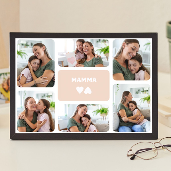 Targa Mamma personalizzata con sei foto