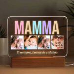 Lampada Mamma multicolore personalizzata Miniatura di Lampada Mamma multicolore personalizzata