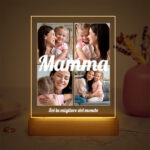 Lampada Mamma Collage con Quattro Foto personalizzata Miniatura di Lampada Mamma Collage con Quattro Foto personalizzata
