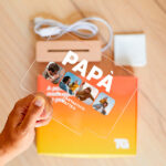 Miniatura di Lampada Papà con Quattro Foto e Testo personalizzata