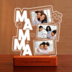 Miniatura di Lampada per la Mamma con Cuori e Tre Foto personalizzate