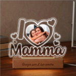 Miniatura di Lampada I Love Mamma con Foto personalizzata