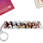 Miniatura di Portachiavi con Foto nelle Lettere della parola Mamma personalizzato