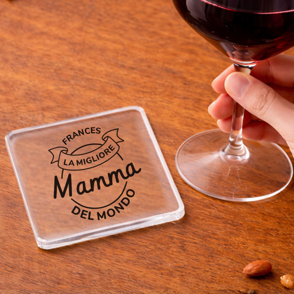 Calice da vino per la Migliore Mamma con Nome personalizzato