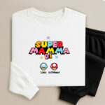 Pigiama Super Mamma con Nomi personalizzati Miniatura di Pigiama Super Mamma con Nomi personalizzati