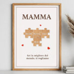 Poster Puzzle per la Mamma con Nomi personalizzati Miniatura di Poster Puzzle per la Mamma con Nomi personalizzati