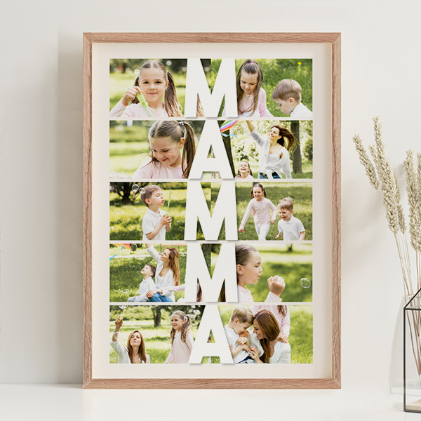 Poster verticale per la Mamma con Foto personalizzate