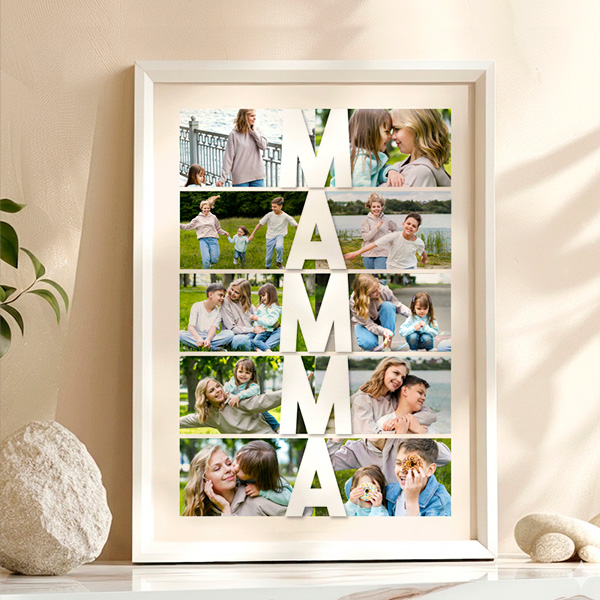 Poster verticale per la Mamma con Foto personalizzate