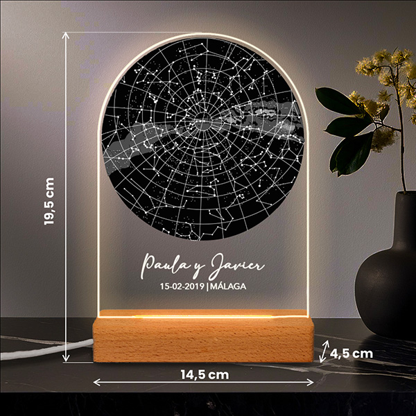Lampada Mappa Stellare personalizzata