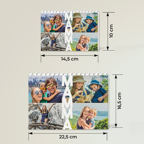 Puzzle a Blocchi Mamma Verticale con Foto personalizzate