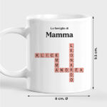 Miniatura di Tazza con Design Scrabble, Testo e Nomi personalizzati