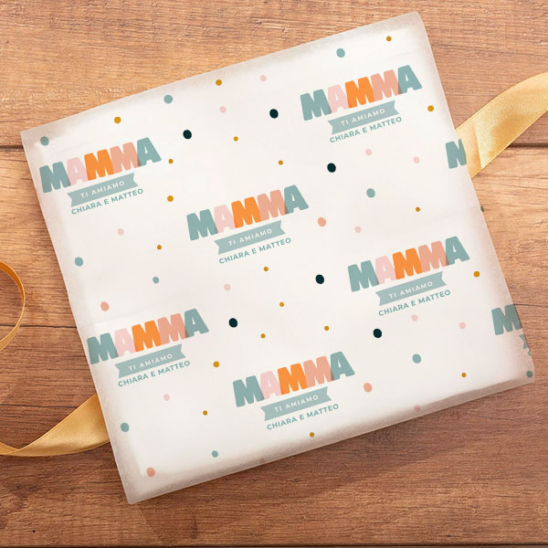 Carta da Regalo per la Mamma con Colori e Nome personalizzato