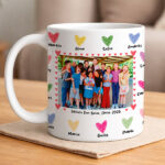 Tazza per Insegnanti con Cuori e Foto personalizzata Miniatura di Tazza per Insegnanti con Cuori e Foto personalizzata